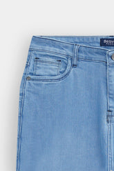 Women Light Blue Wide Leg Pant